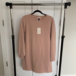 Universal Thread Dusty Pink Oversized Sweatshirt Dress | New With Tags
